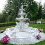 marble horse fountain for garden