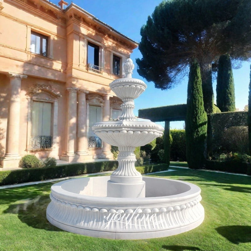 Natural White Marble Arch Fountain