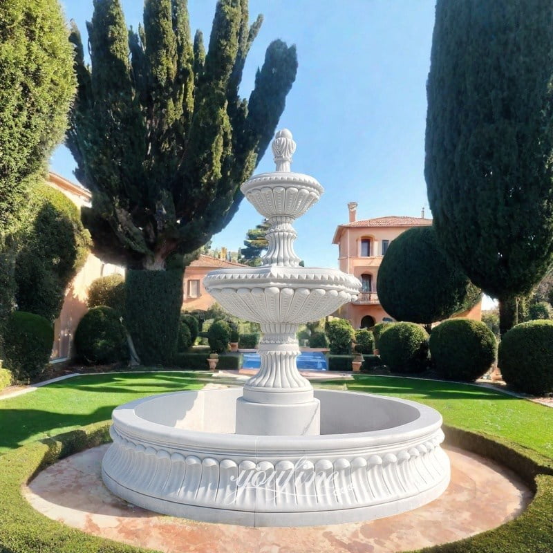 Natural White Marble Arch Fountain
