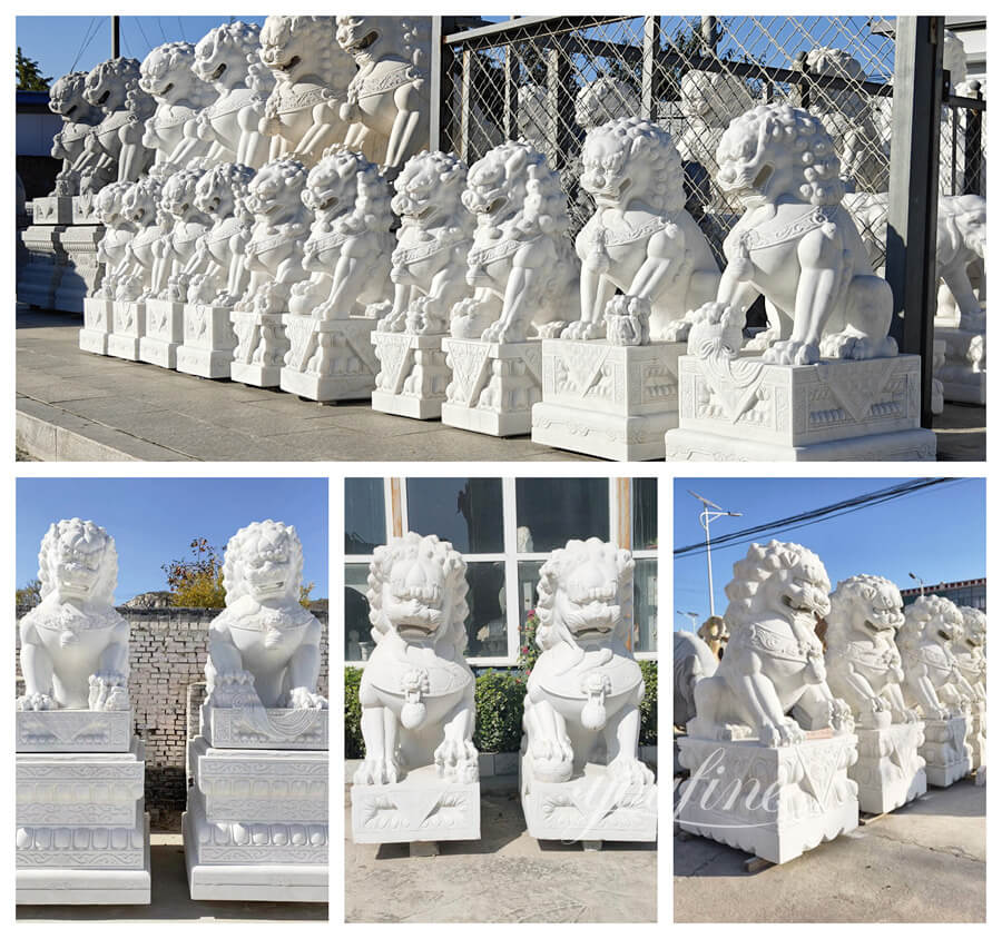 chinese guardian lion foo dog statue