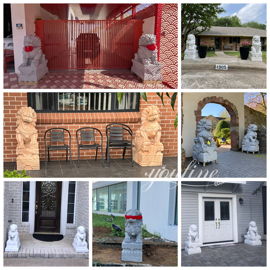 outdoor Chinese guardian lion foo dog