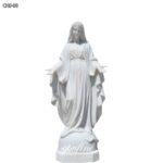 pure white of marble mary statue