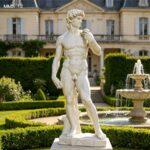 High‑grade marble David statue for European style courtyard