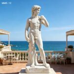 High quality natural marble David statue with seaside background