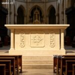 Traditional Marble Catholic Altar Table for Church Worship Space