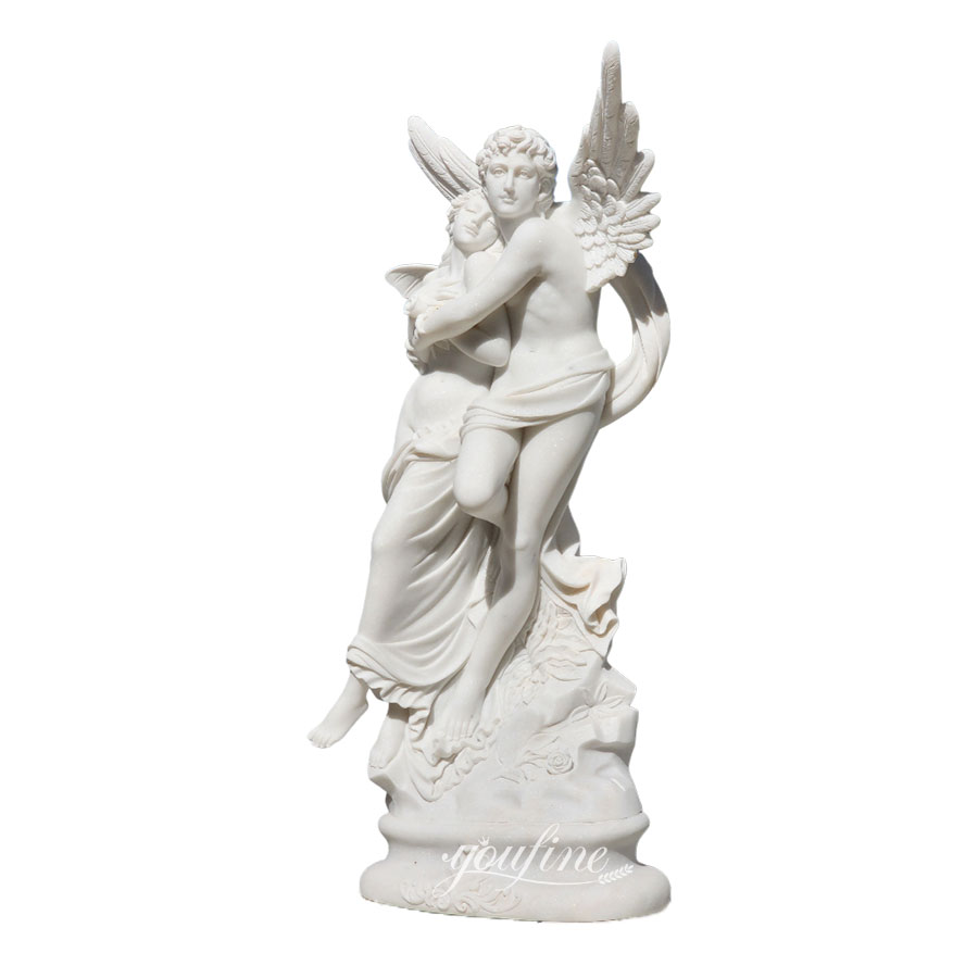 Cupid and Psyche marble statue