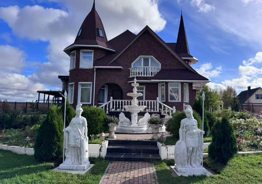 Grand Marble Lion Fountain for Luxury Mansion Entrance