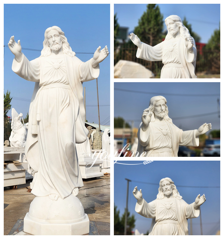 Marble Jesus statue details