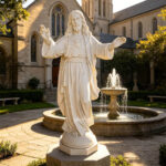 Marble Jesus statue for outdoor
