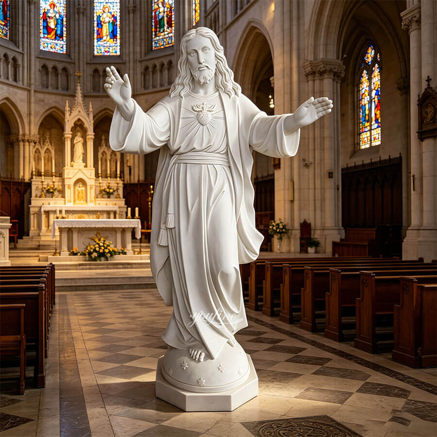 Marble Jesus statue for Catholic church