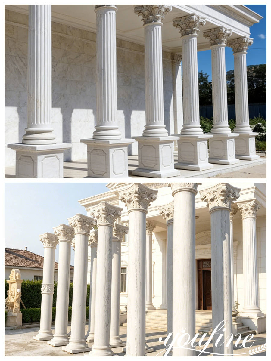 outdoor while marble column