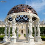 The front of round garden gazebos