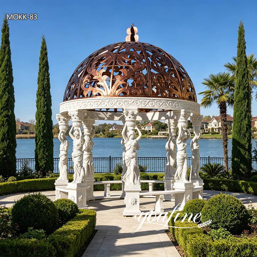 outdoor round garden gazebos
