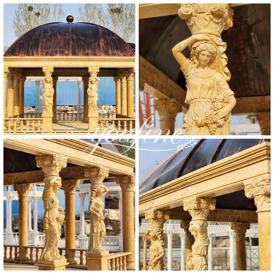 Hand-carved and high quality marble gazebo