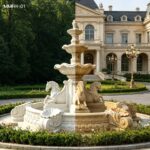 white and antique marble horse fountain finish comparison