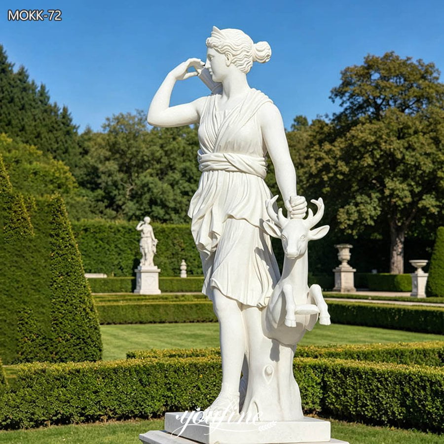 outdoor Diana of Versailles marble statue