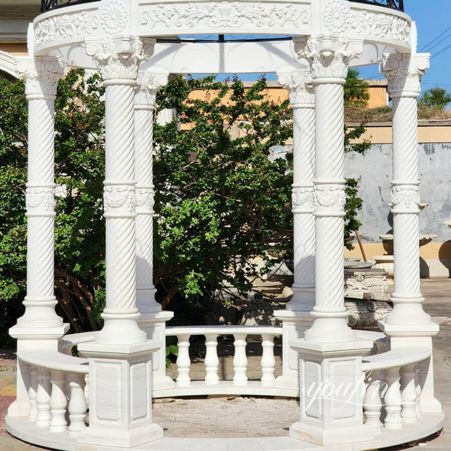 six columns marble gazebo