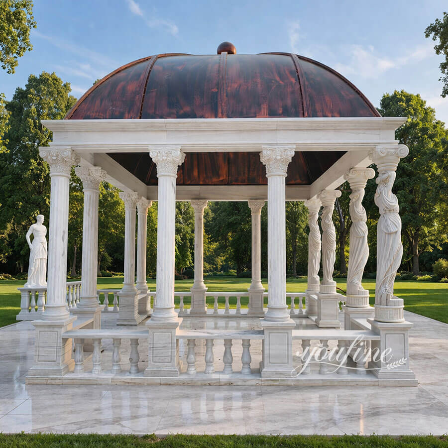 elegant marble gazebo for garden