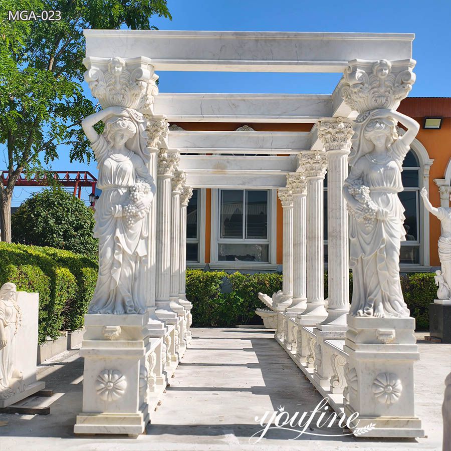 The front garden stone gazebo