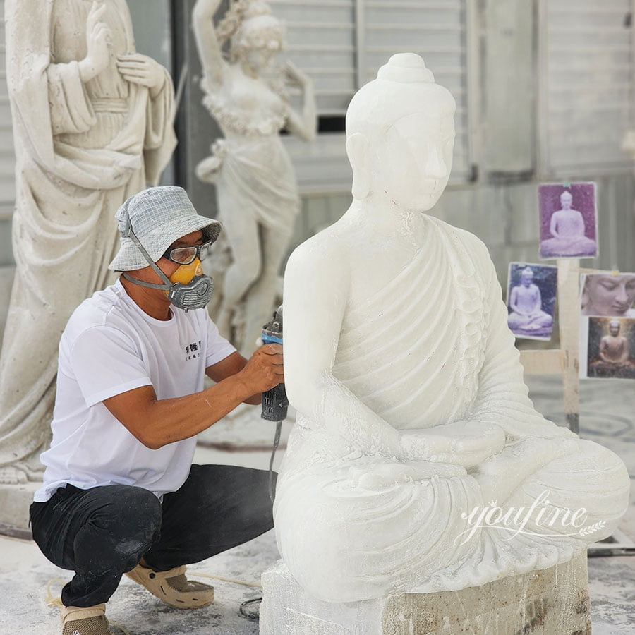 Exquisite marble Buddha statue