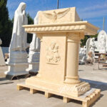 Exquisite beige marble pulpit