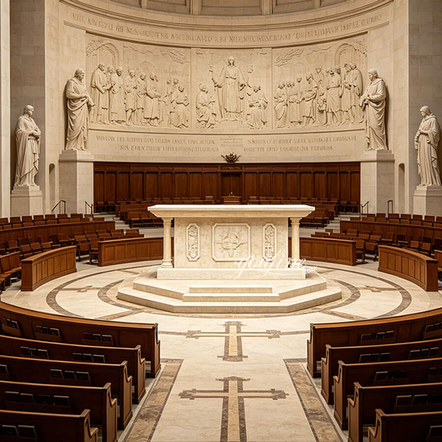 Catholic church marble altar