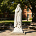 white marble our lady of fatima statue