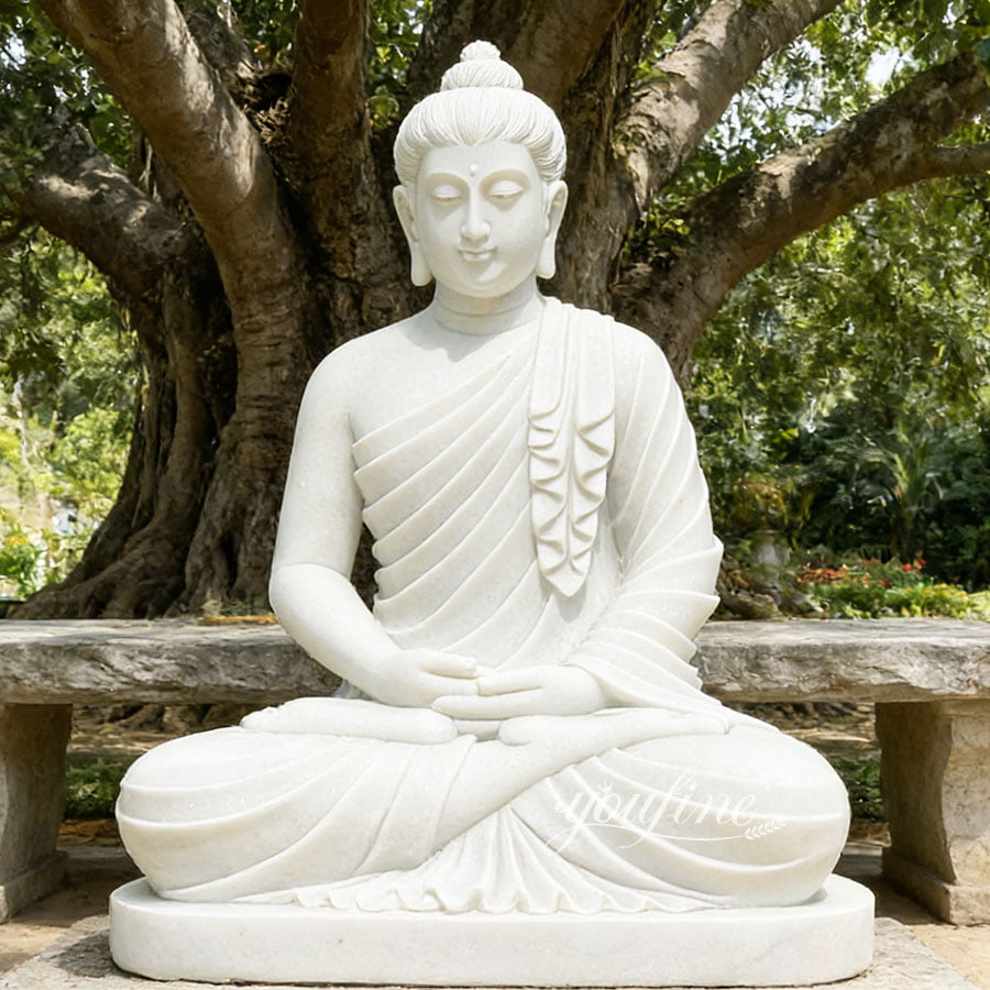 Large marble Buddha statue for outdoor use