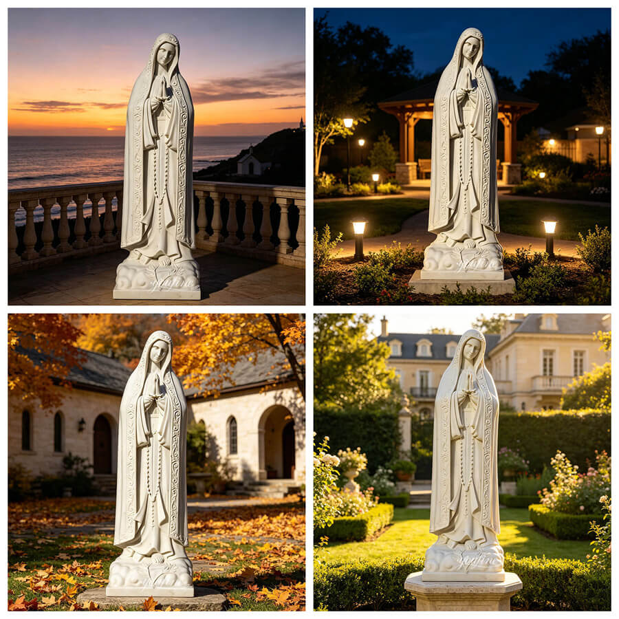 Various applications of marble fatima statue