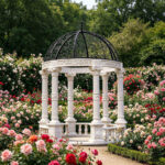 round marble gazebo for outdoor