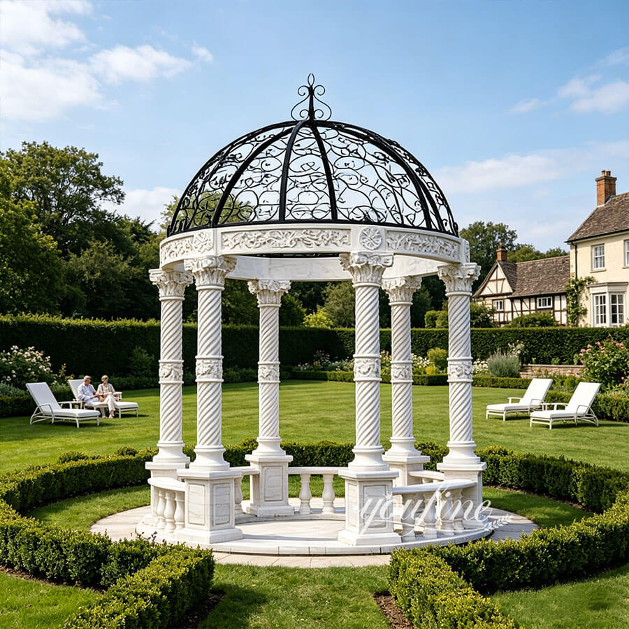 Exquisite round marble gazebo
