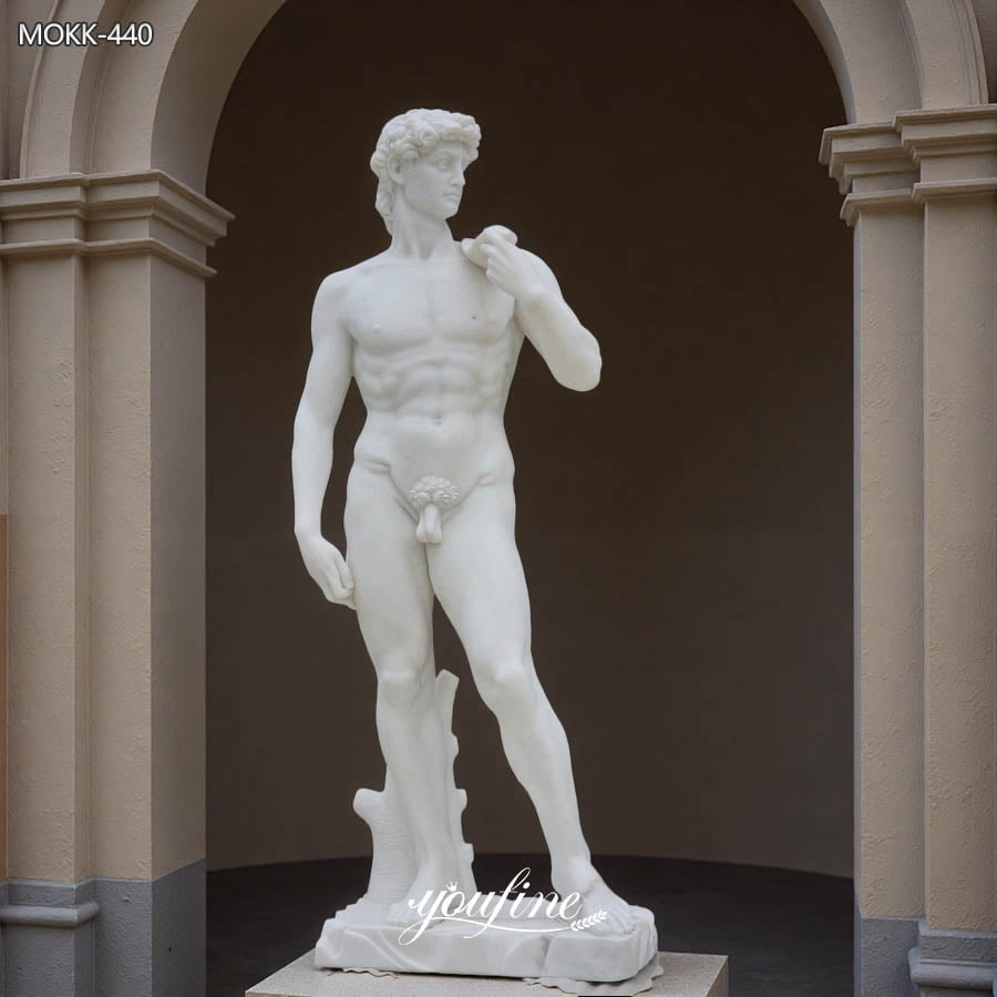 marble david statue in public