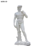 pure white of marble david statue