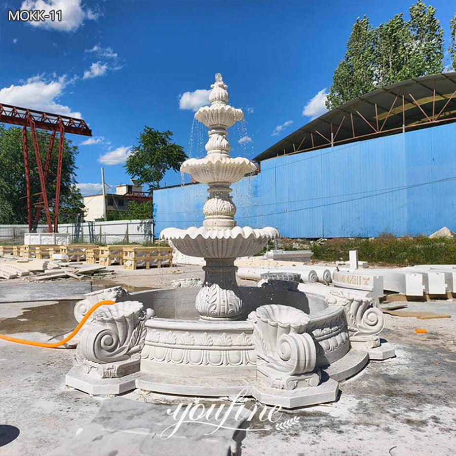 the marble fountain in the factory
