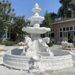 the appearance of marble horse fountain
