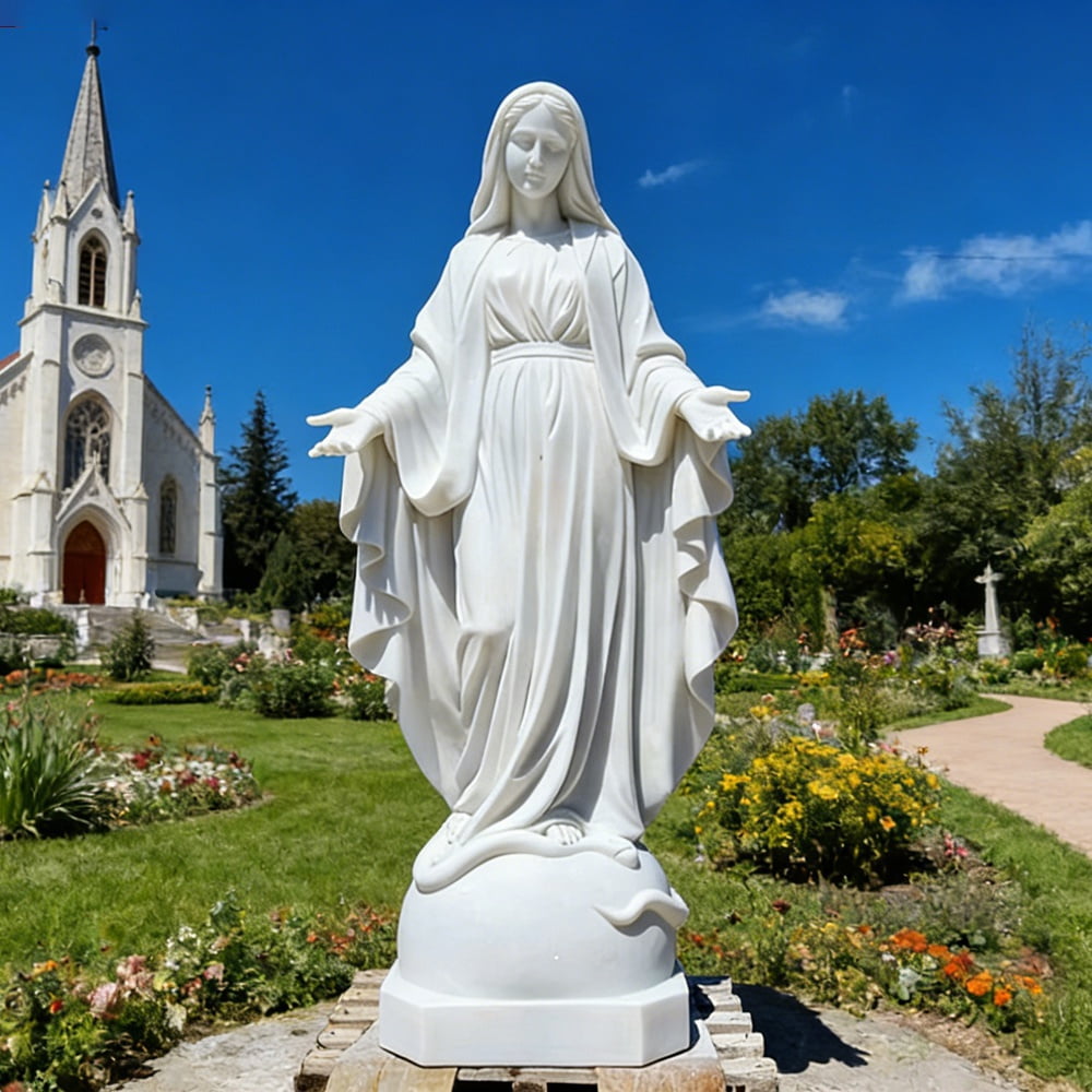 Marble religious statue