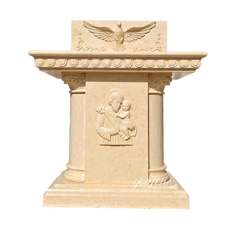 natural beige marble pulpit