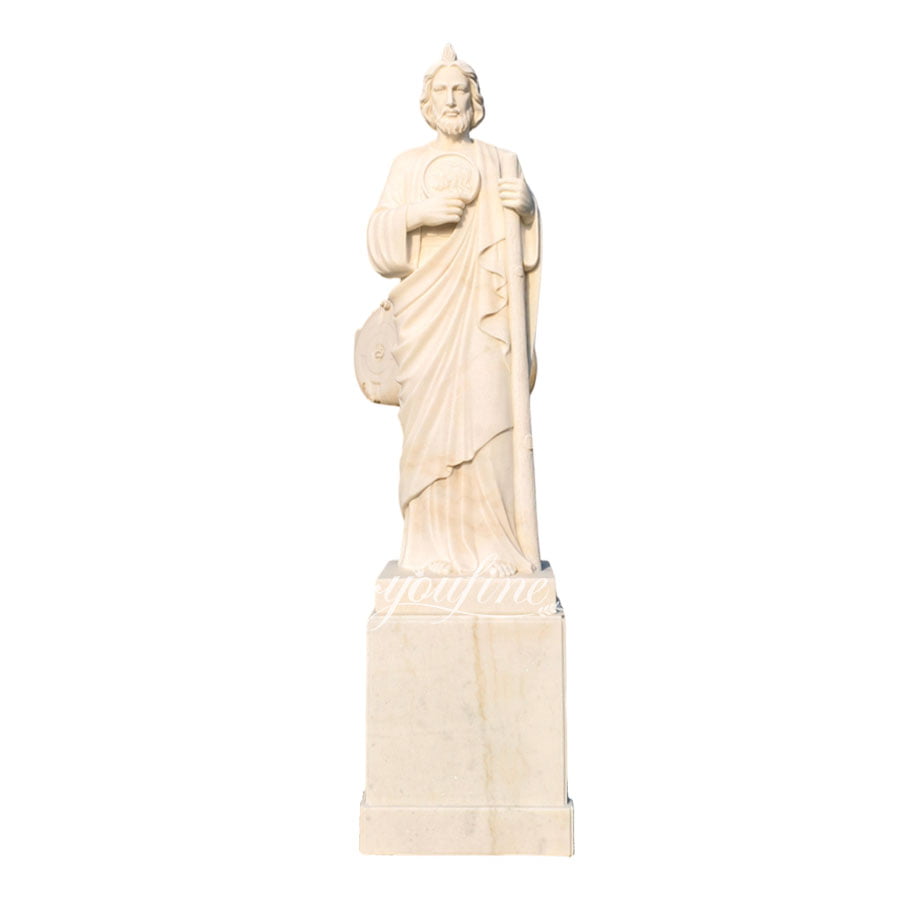 white marble st jude statue