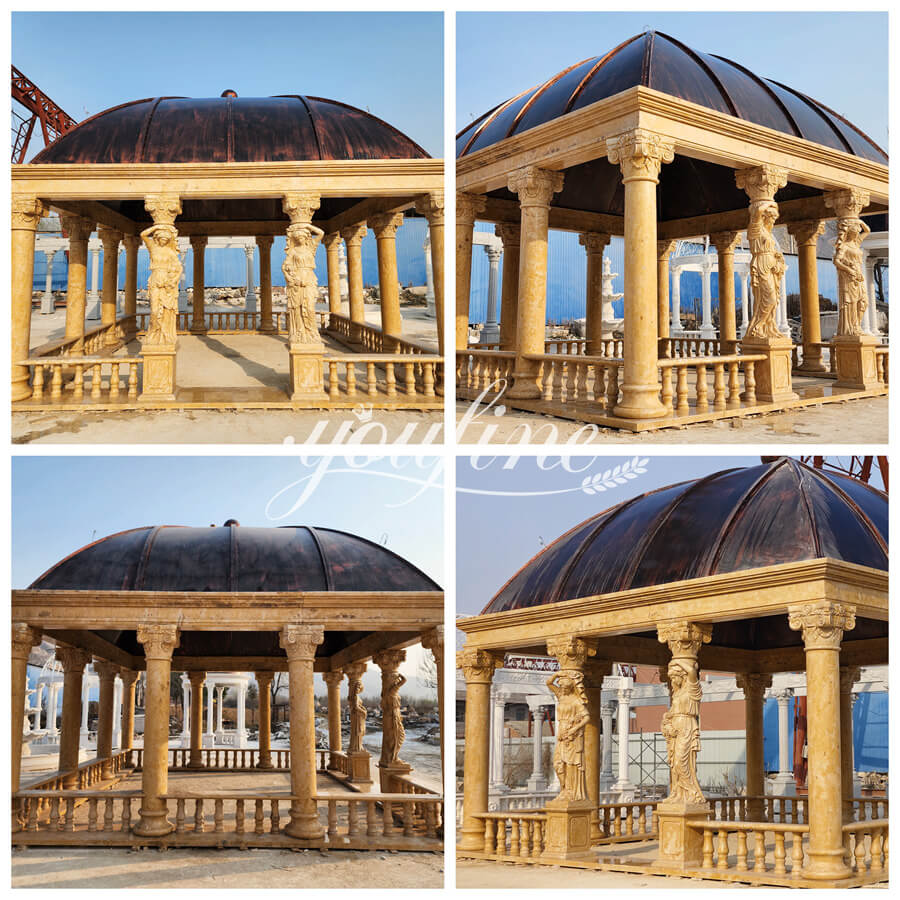 Marble gazebo from different angles