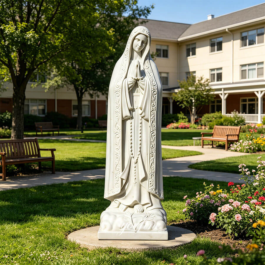 Fatima marble religious statue