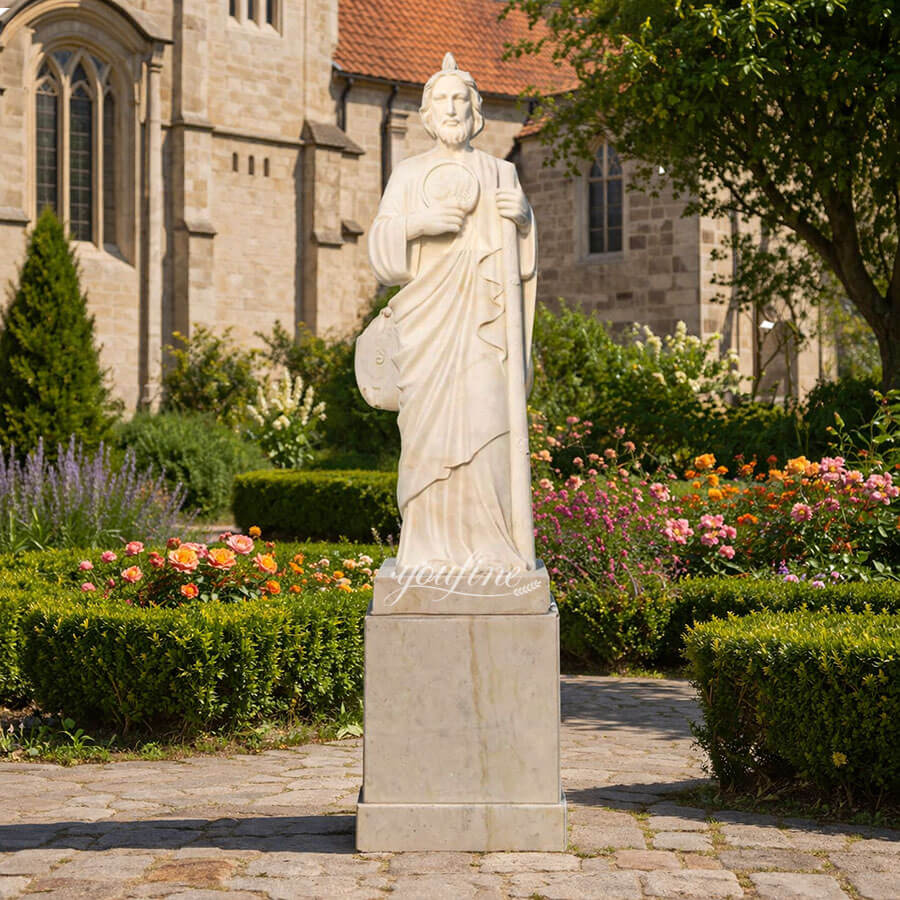 premium white marble religious statue