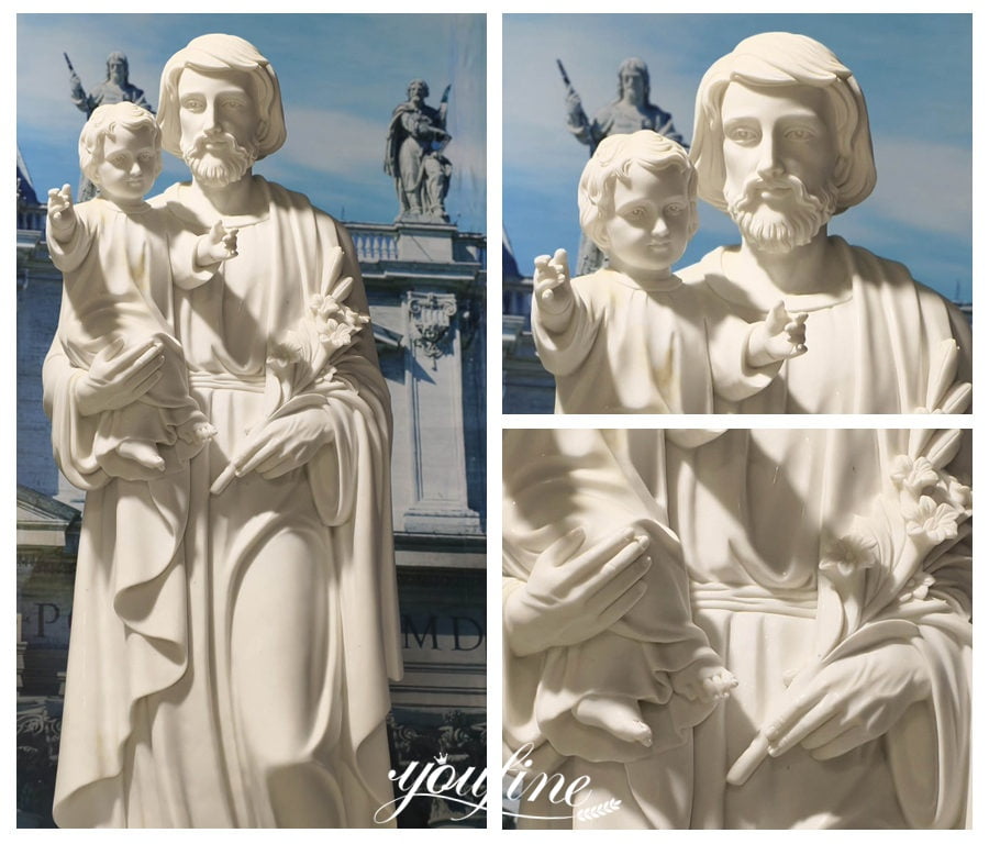 the detail of st joseph statue