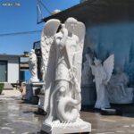 the left of st michael statue