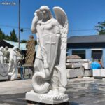 the right of st michael marble statue