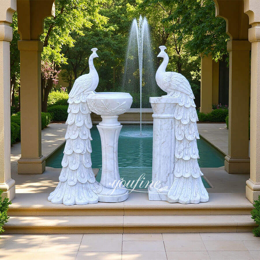 white marble flower pot sculpture