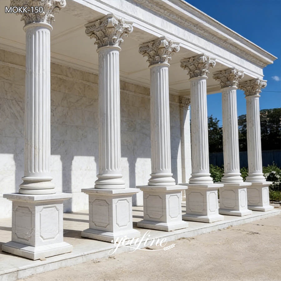 exquisite white marble column from YouFine