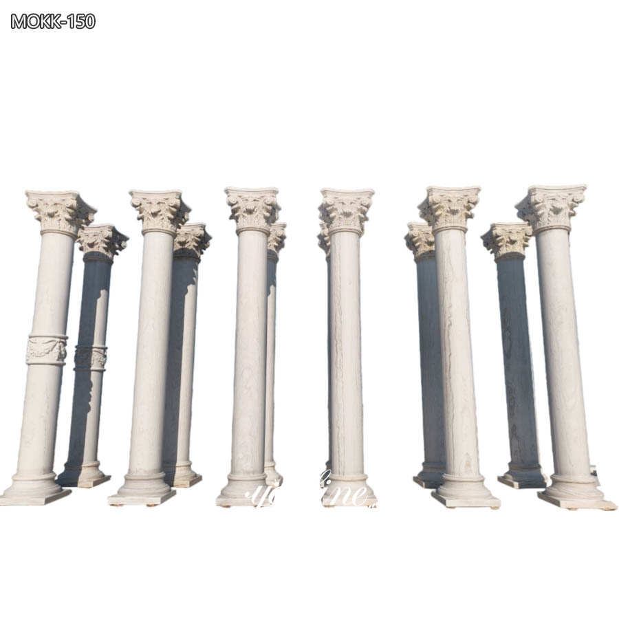 pure white marble column
