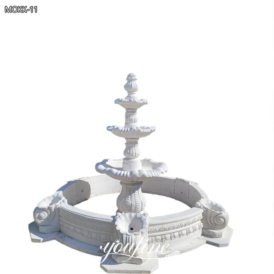 this is a white marble fountain