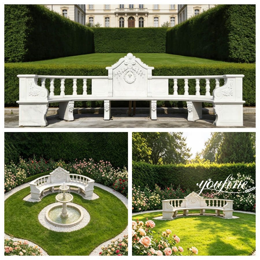 marble bench for garden