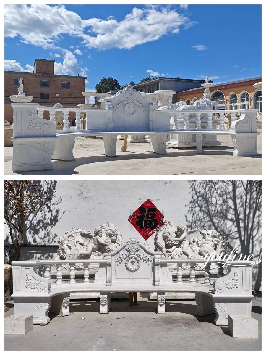 factory marble bench for garden